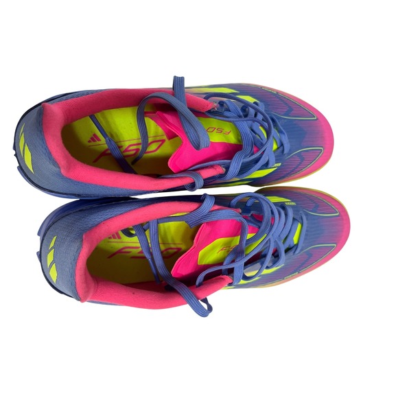 Adidas F50 Club TF Soccer Shoes Mens 8 Blue Lucid Lemon Pink IF1230 Turf Cleats main image 7